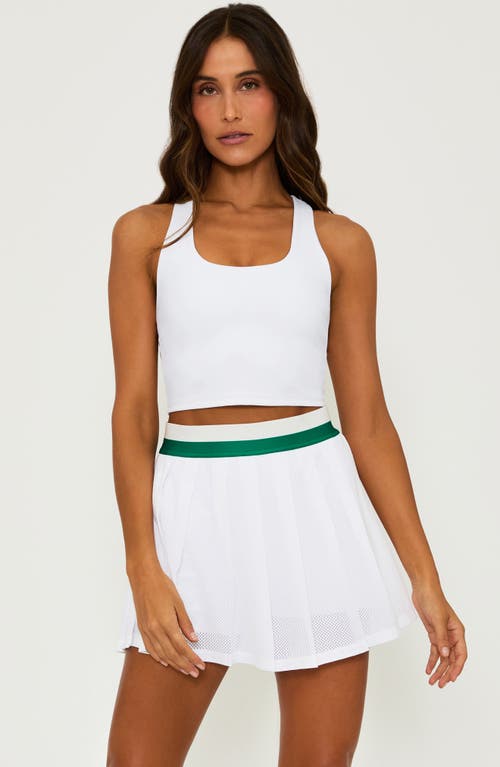 Shop Beach Riot Yara Racerback Crop Tank In Courtside White