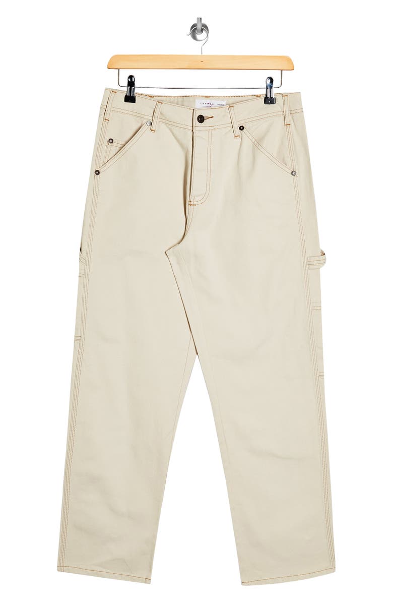 Topman Carpenter Wide Leg Jeans, Alternate, color, 