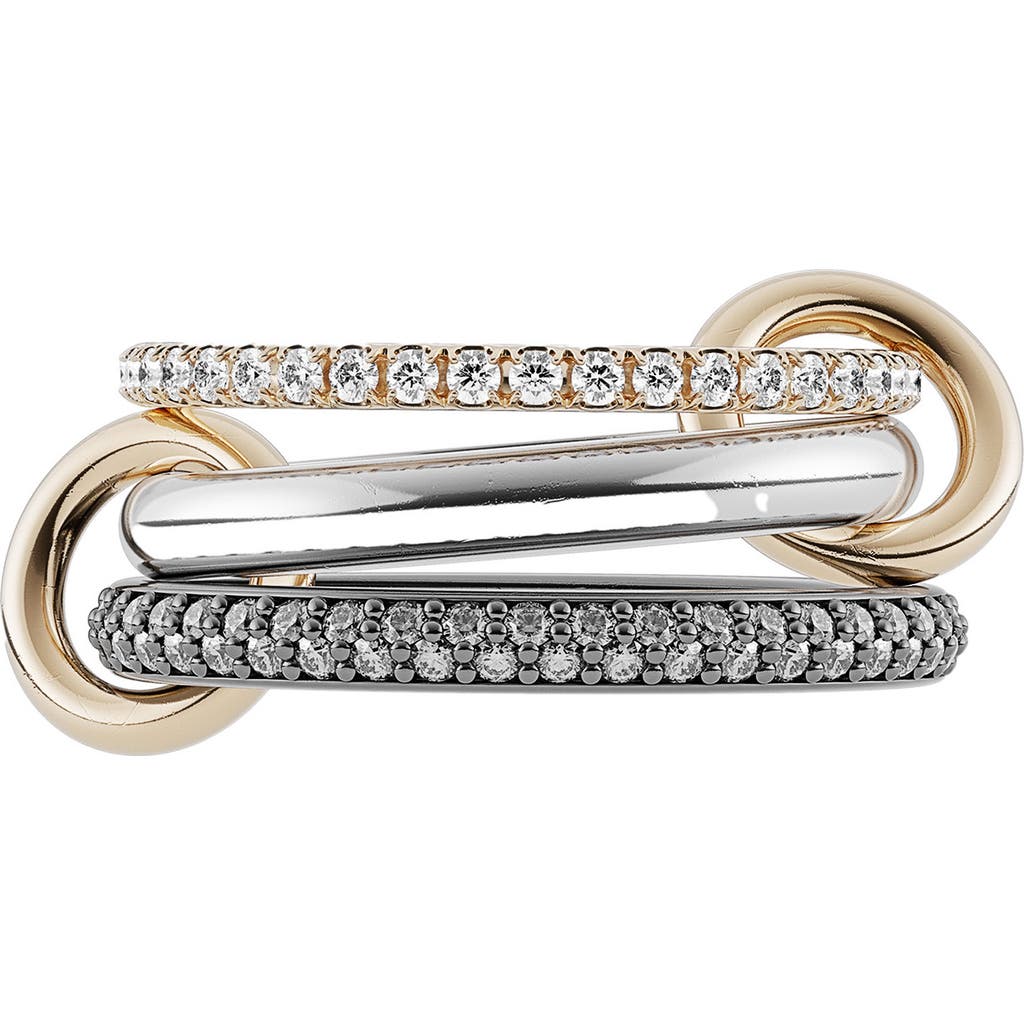 Spinelli Kilcollin Scorpio Gris Linked Diamond Ring In Multi