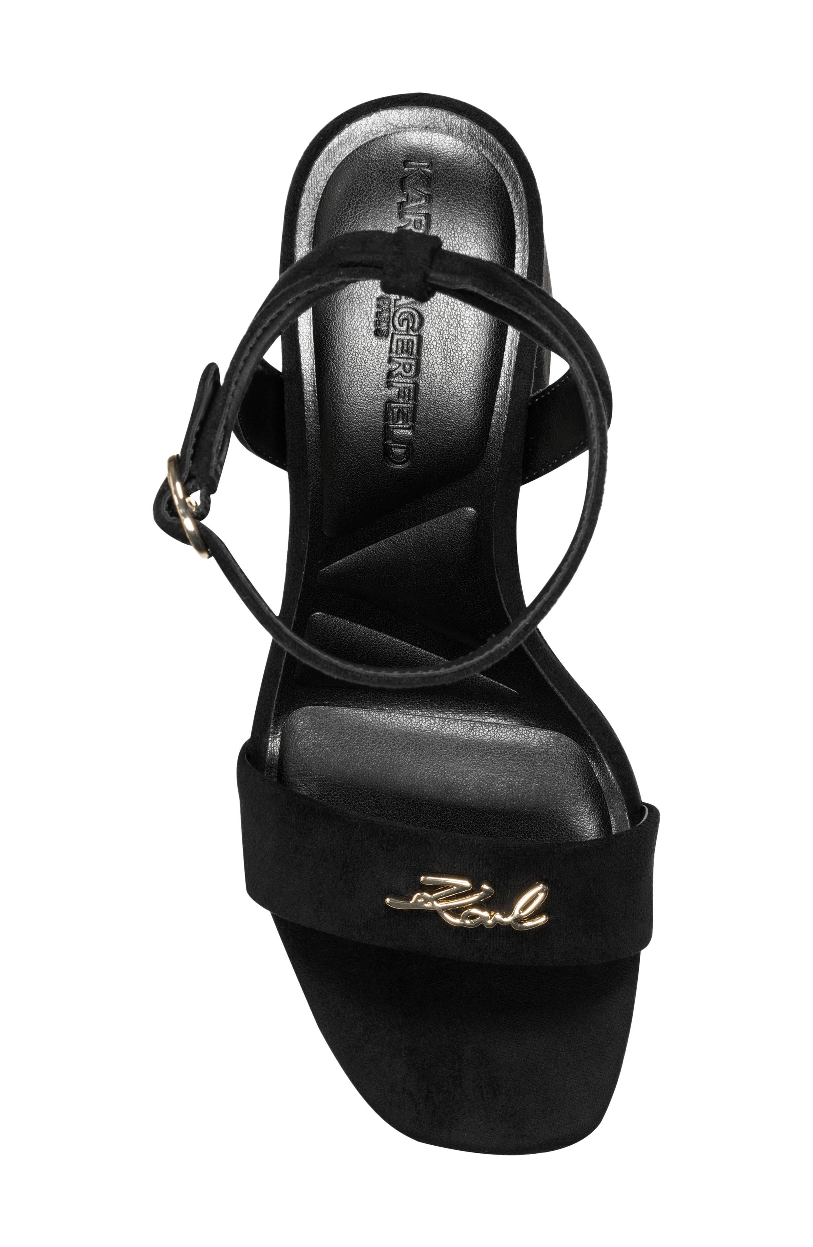Maleia Platform Ankle Strap Sandal, Alternate, color, BLACK