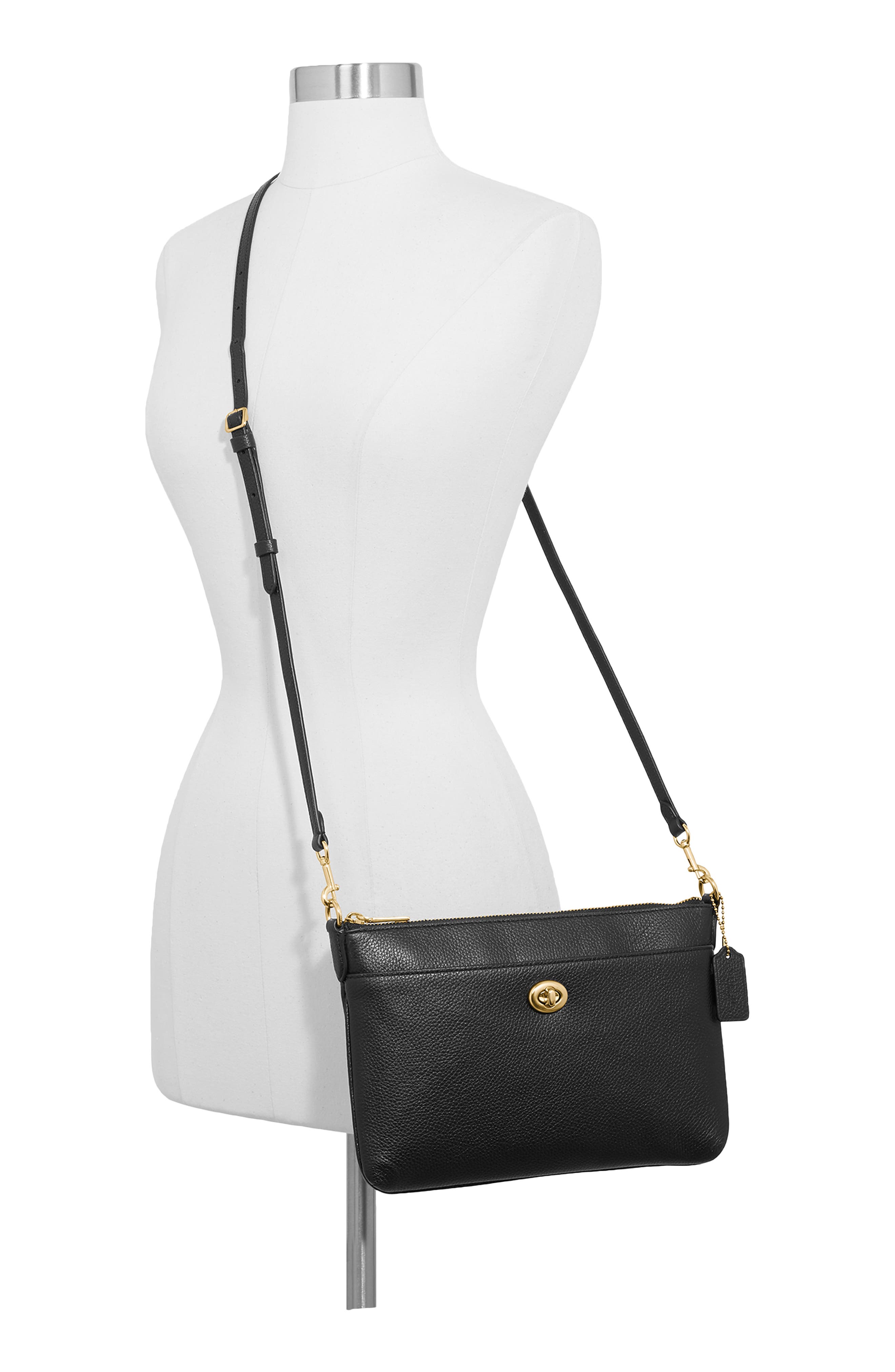 COACH Polly Pebble Leather Crossbody Bag, Alternate, color, 