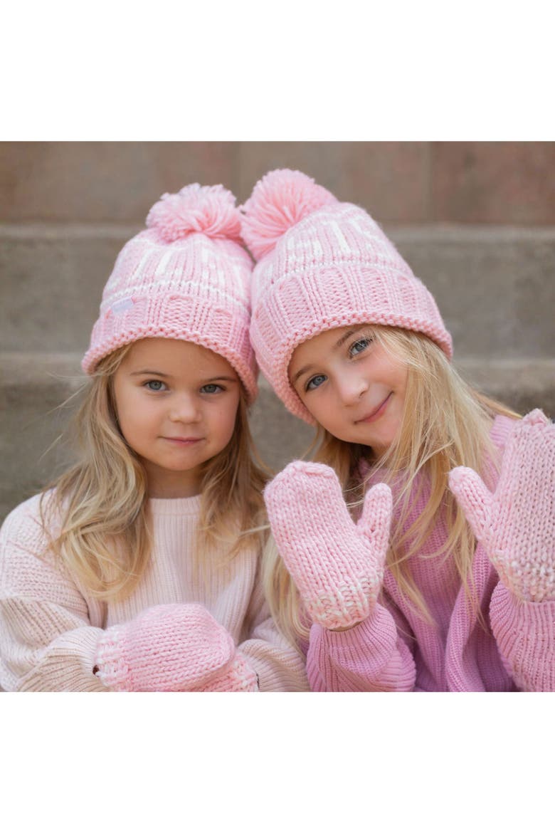 Lil Sis Bobble Hat (baby), Alternate, color, Pink/Ivory