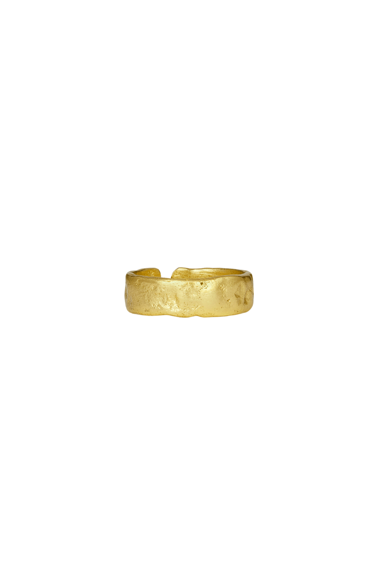 Ottoman Hands Dela Textured Band Ring, Main, color, Brass