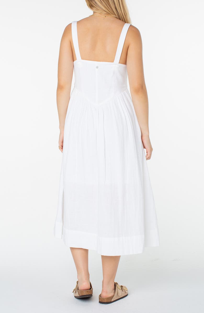 Roxy Brisa Cotton Midi Dress, Alternate, color, Snow White Solid