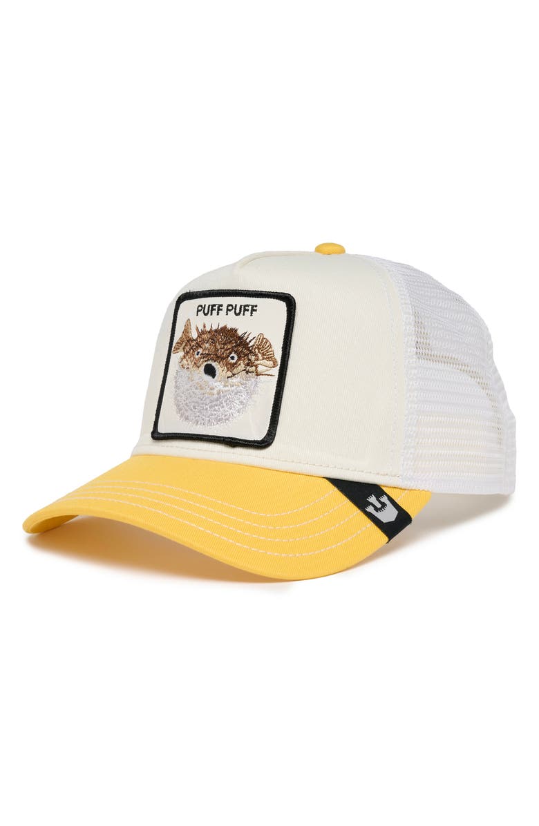 Goorin Bros. The Puff Puff Fish Patch Snapback Trucker Hat, Main, color,