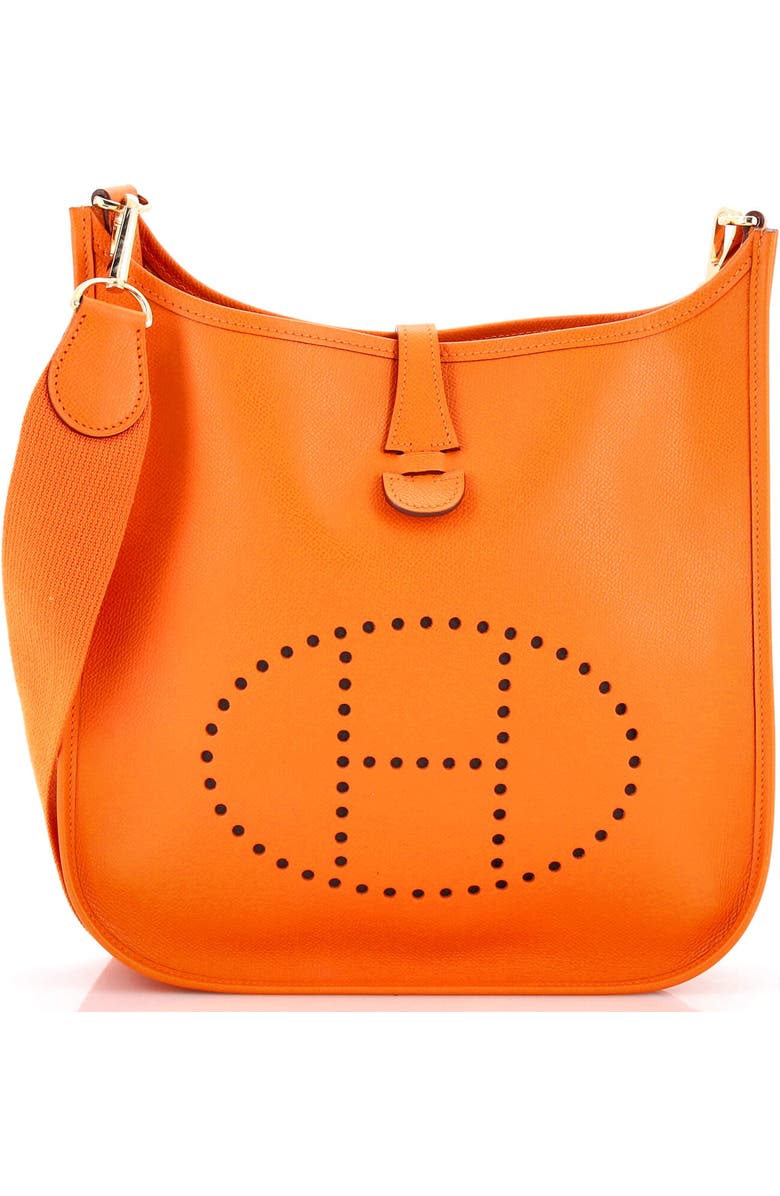 Pre-Owned Hermes Evelyne Bag Gen II Epsom PM, Main, color, Orange H