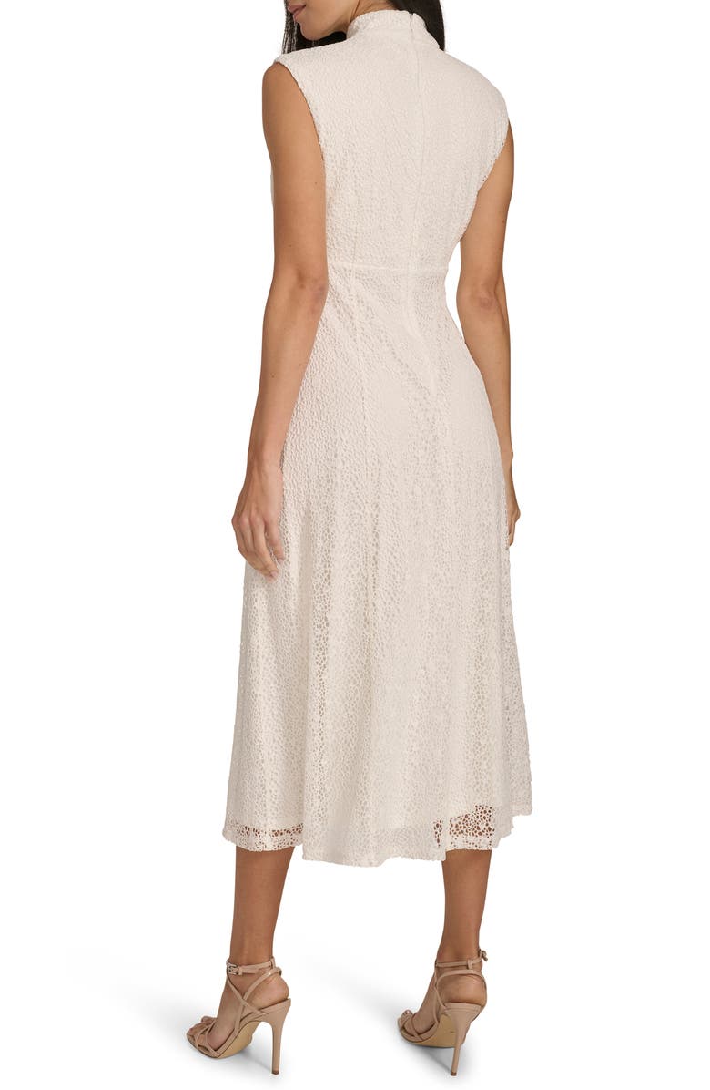 Calvin Klein Mock Neck Sleeveless Lace A-Line Dress, Alternate, color,