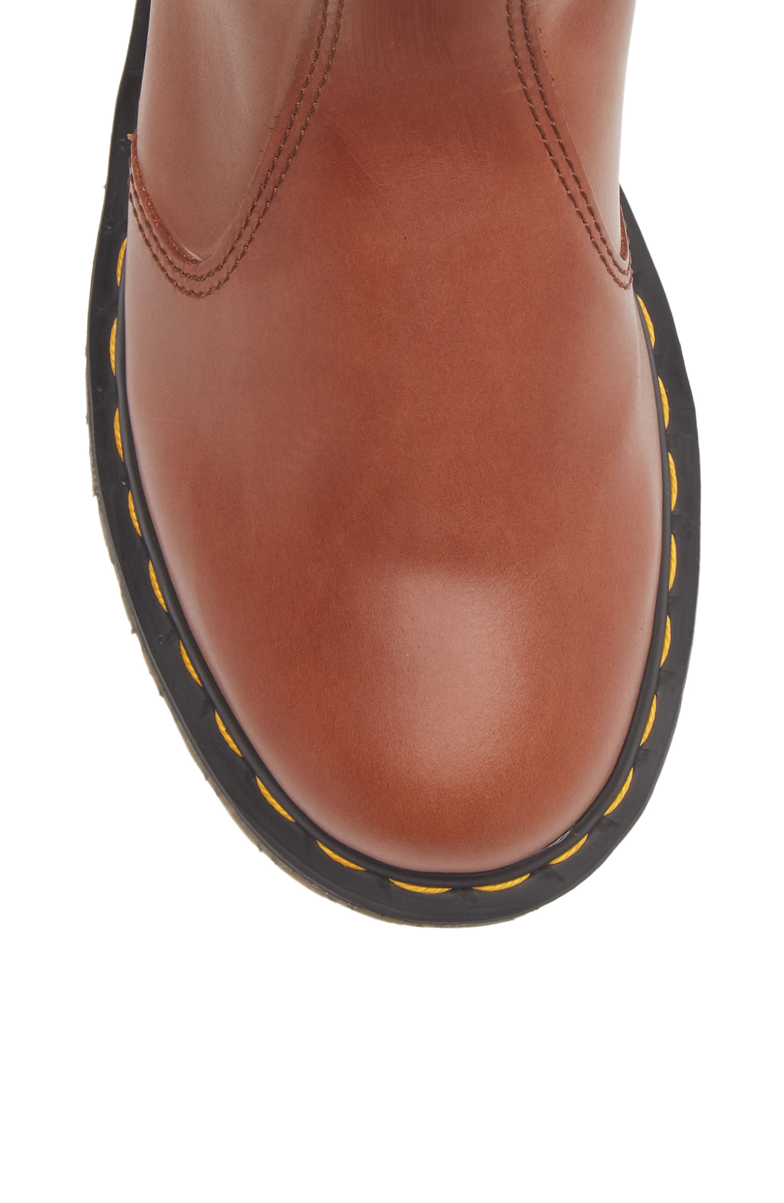 Dr. Martens 2976 Faux Shearling Chelsea Boot, Alternate, color, Saddle Tan