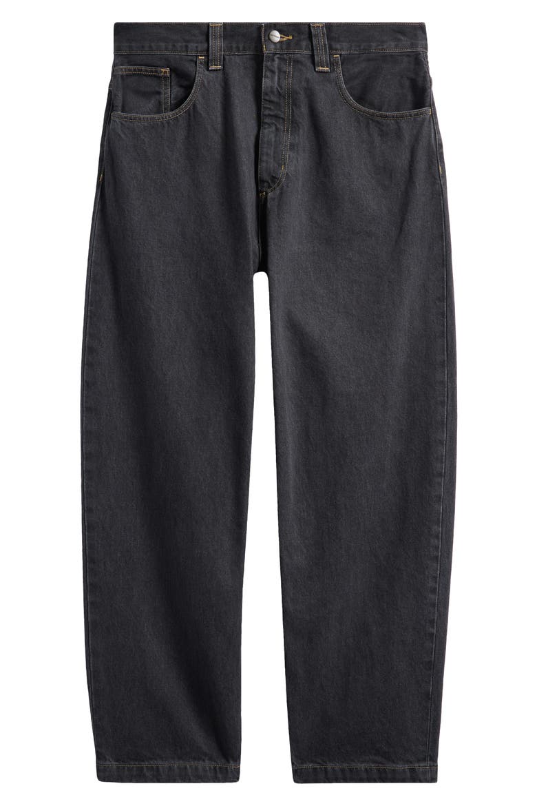 Brandon Loose Straight Leg Jeans, Alternate, color, BLACK STONE WASHED