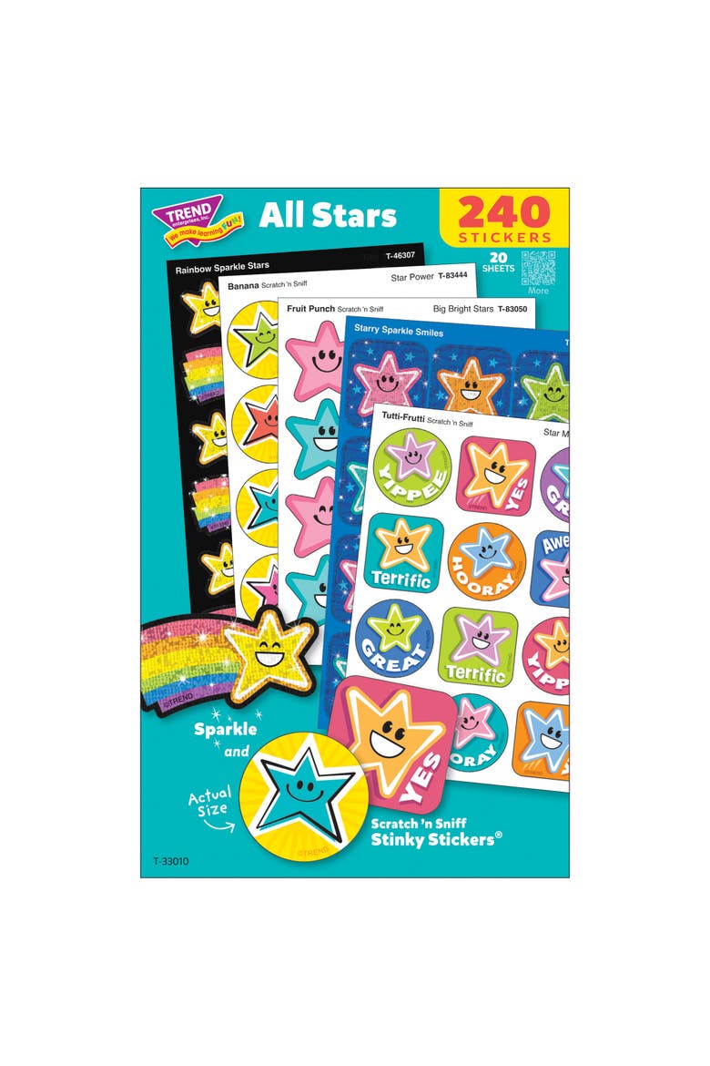 Scratch 'N Sniff All Stars, 240 Count Scented Stickers, Alternate, color, Multicolored