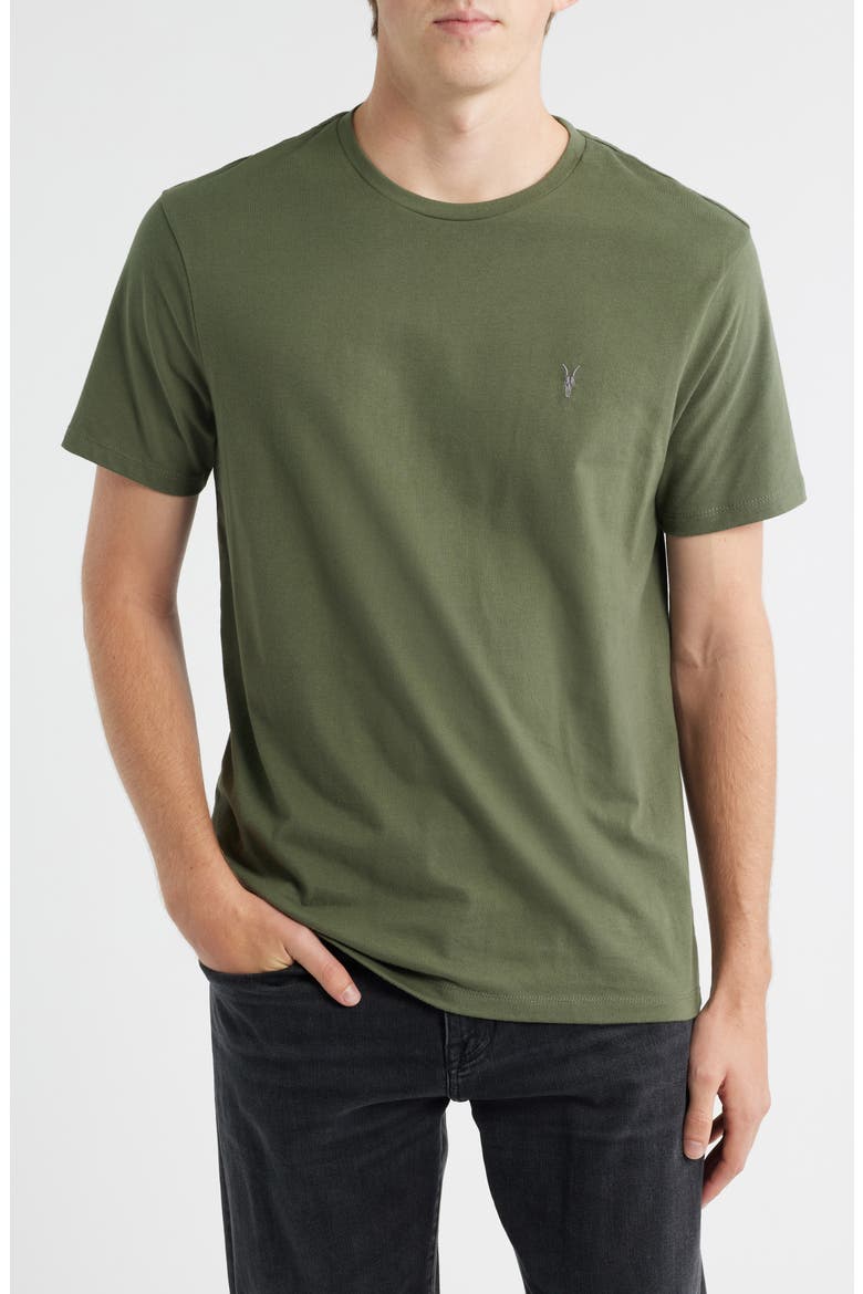 Brace Cotton T-Shirt, Main, color, BEETLE GREEN