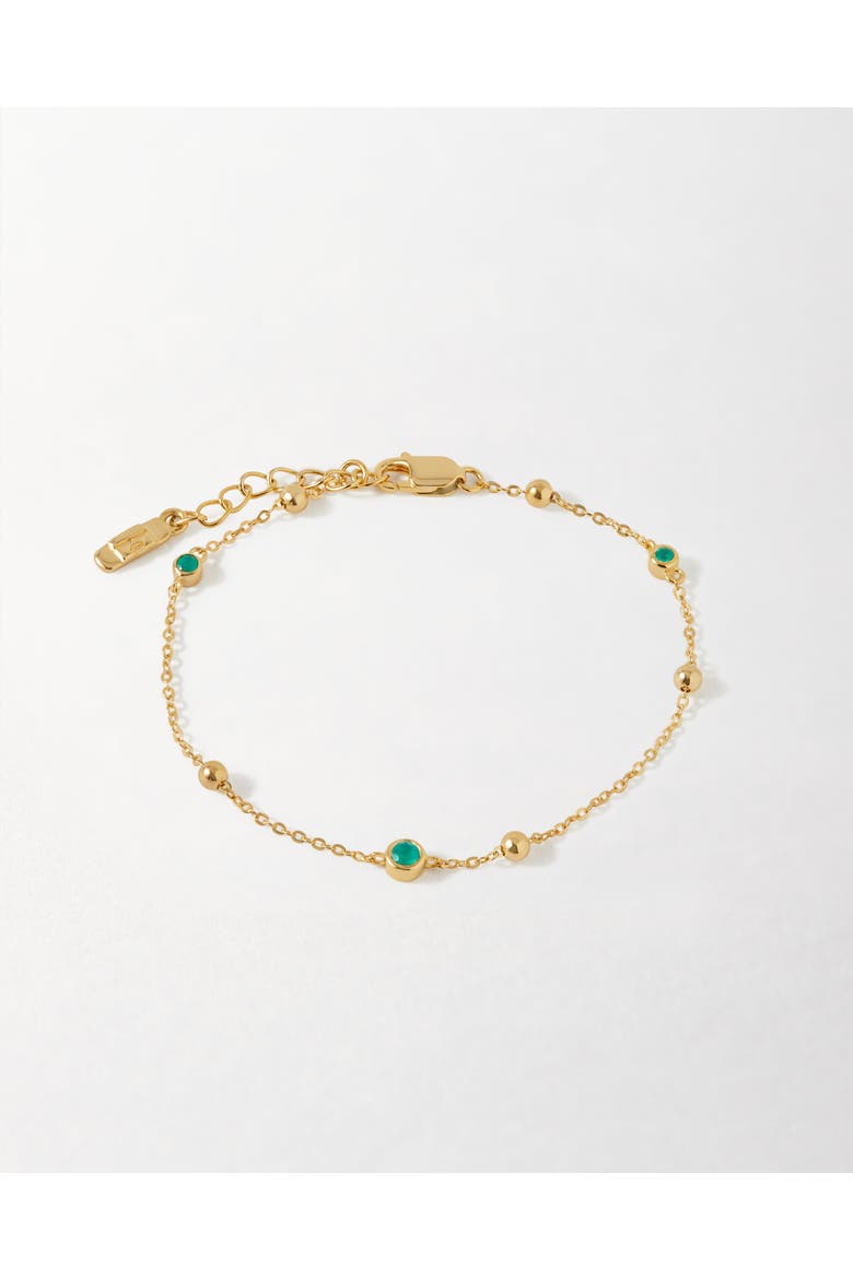 Globe Station Green Onyx Bracelet, Main, color, Green Onyx