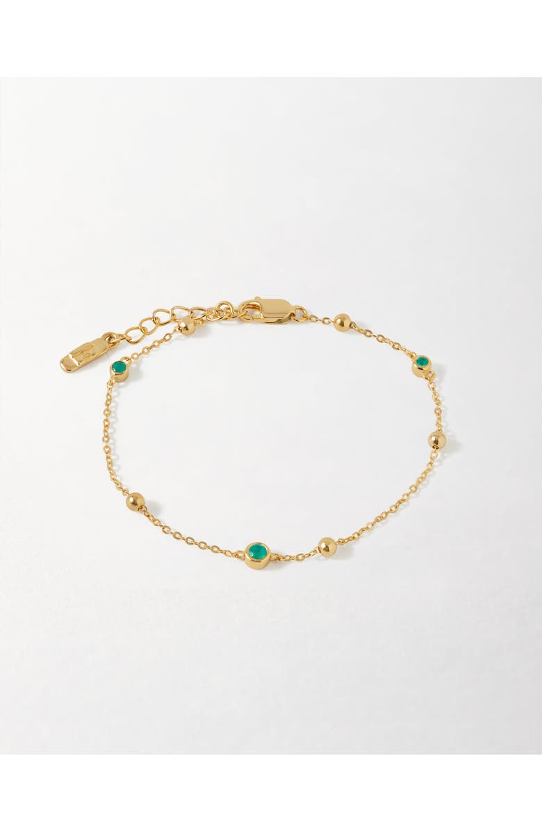 Edge of Ember Globe Station Green Onyx Bracelet, Main, color, Green Onyx