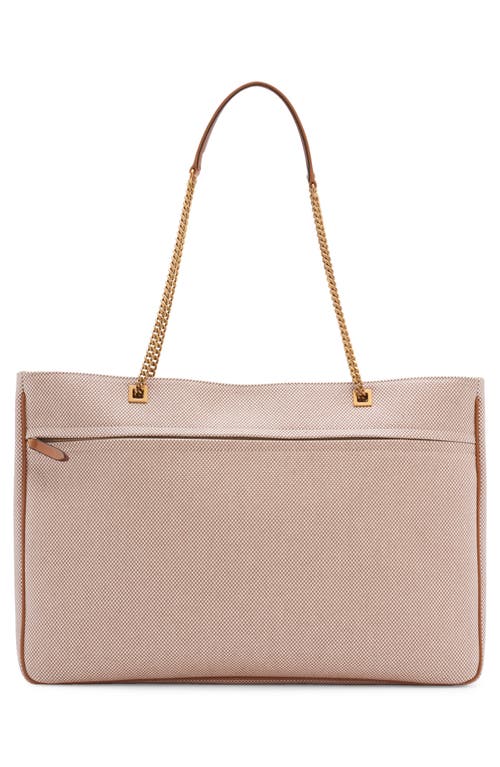 Valentino Medium Canvas And Leather Viva Superstar Tote Bag In 9qr Natural Tobacco/spice