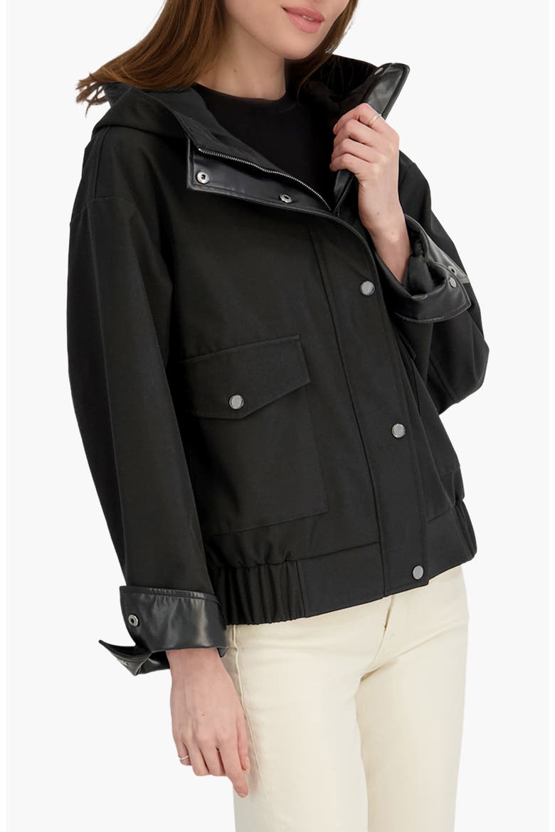 Leone Softshell Bomber Jacket, Alternate, color, BLACK