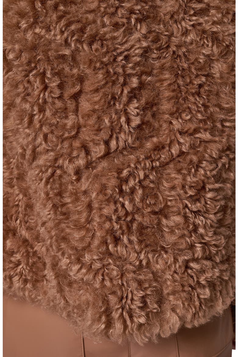 Faux Fur Teddy Jacket, Alternate, color, CAMEL
