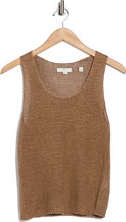 Beachy Linen Open Stitch Tank