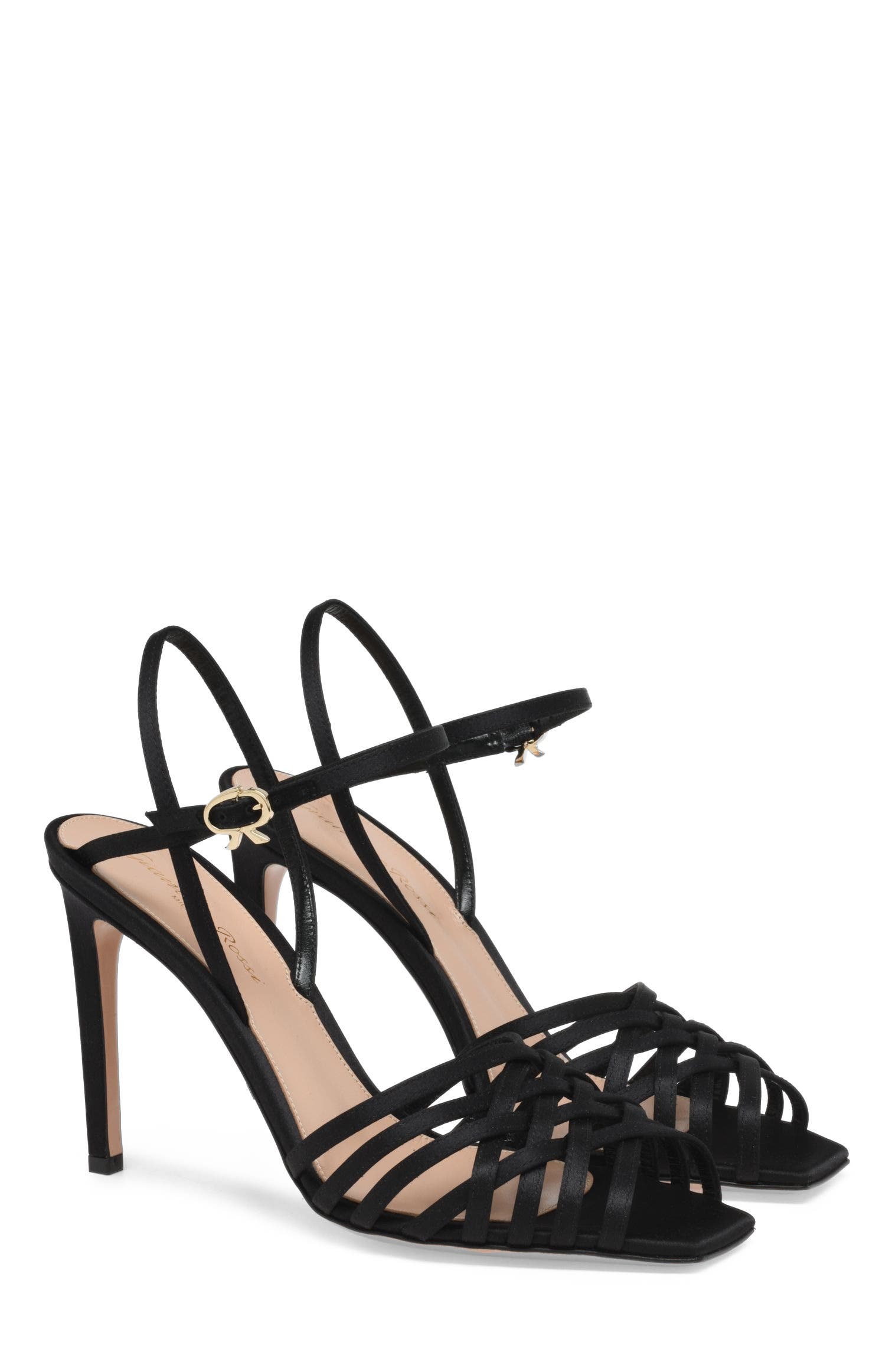 Gianvito Rossi Kerry Sandal, Alternate, color, Black Fabric