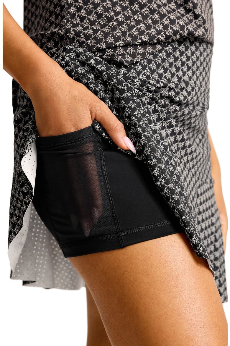 Abby Puerto Ruffle Hem Skort, Alternate, color, BLACK