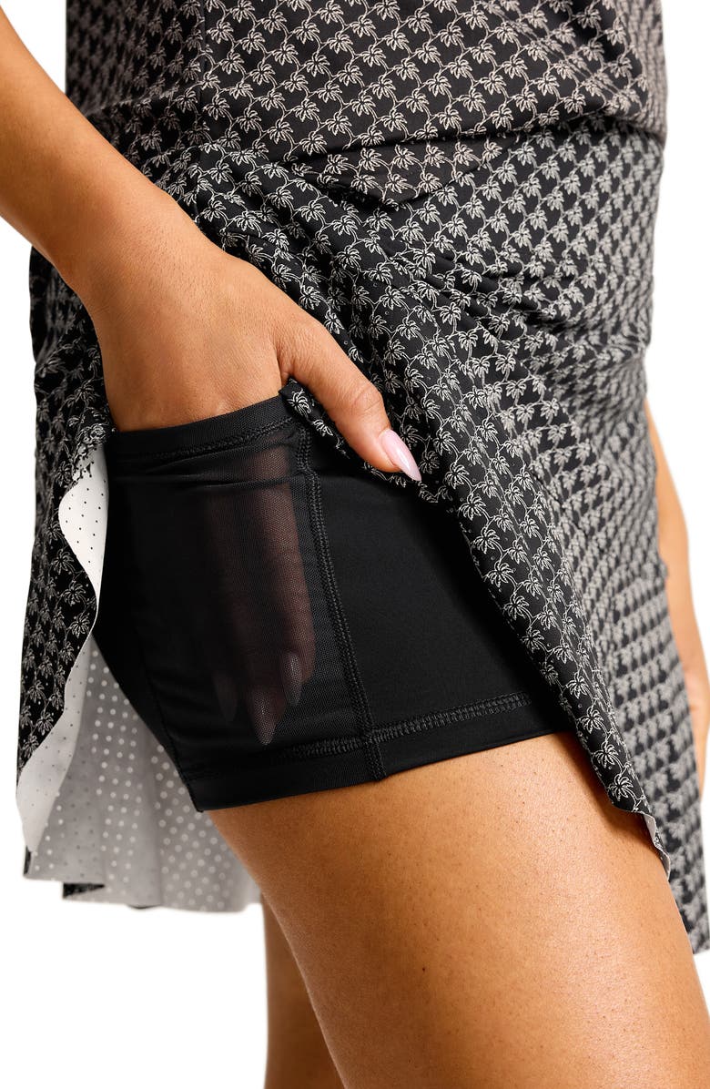 Tommy Bahama Abby Puerto Ruffle Hem Skort, Alternate, color, Black