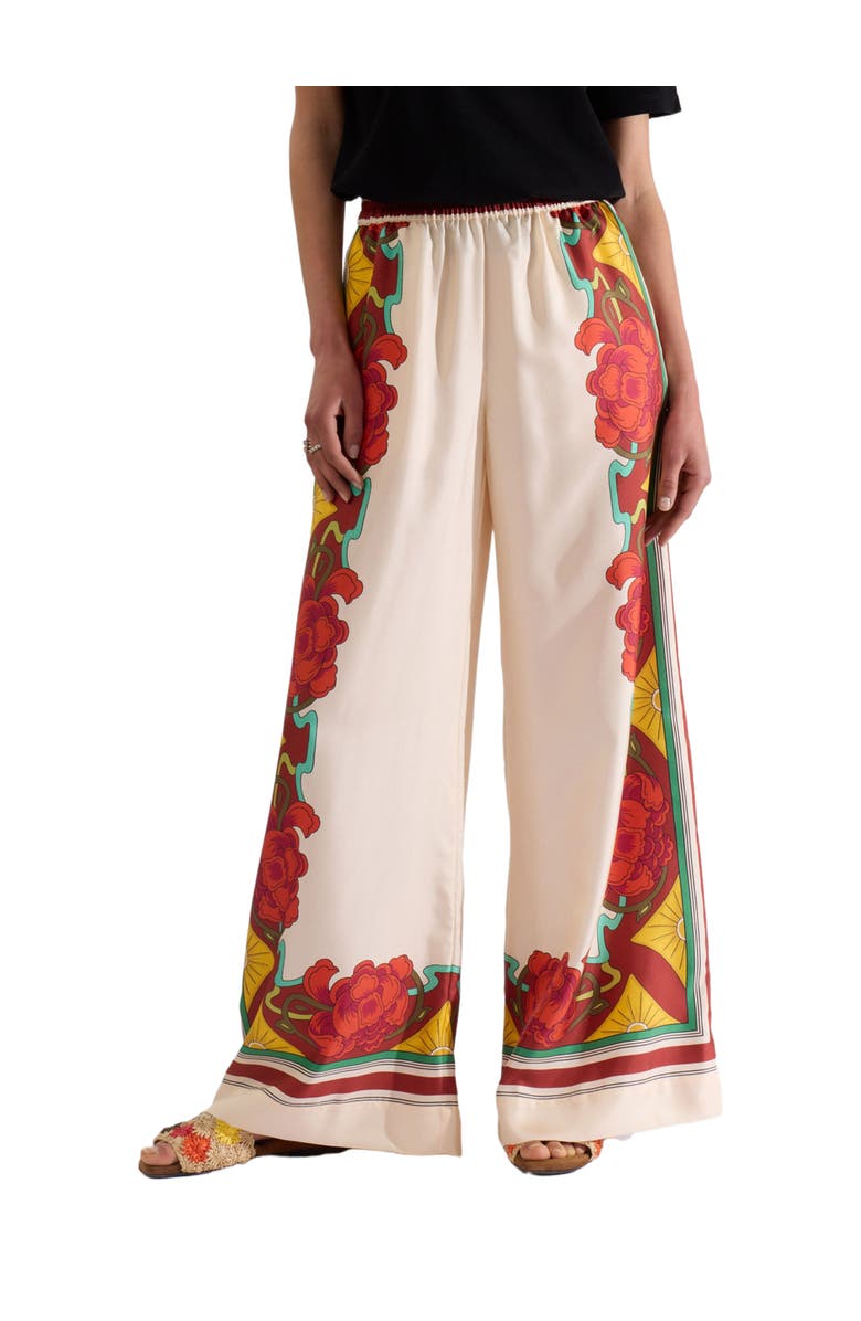 La DoubleJ Palazzo Pants Placée Taormina Ivory, Main, color, 