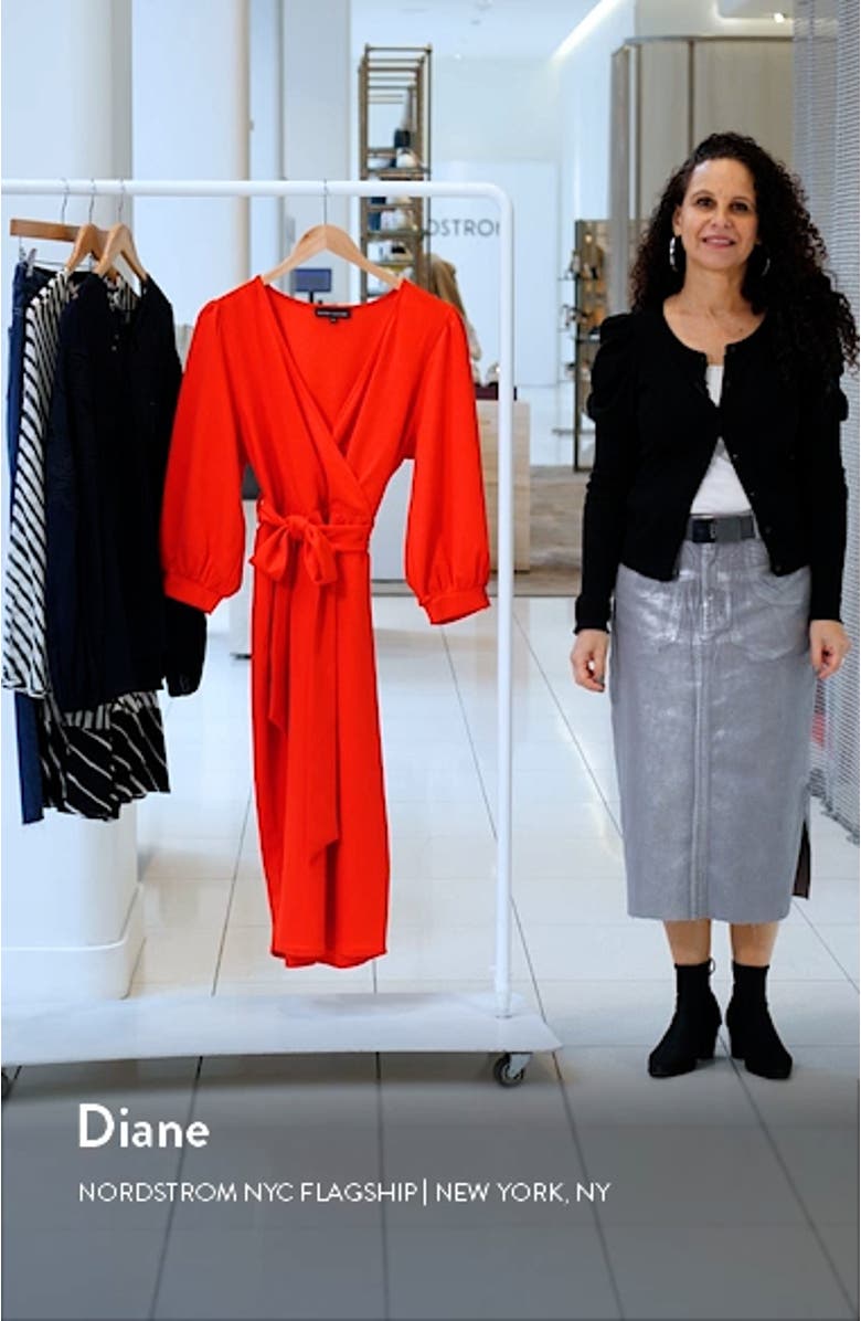 Faux Wrap Midi Dress, sales video thumbnail