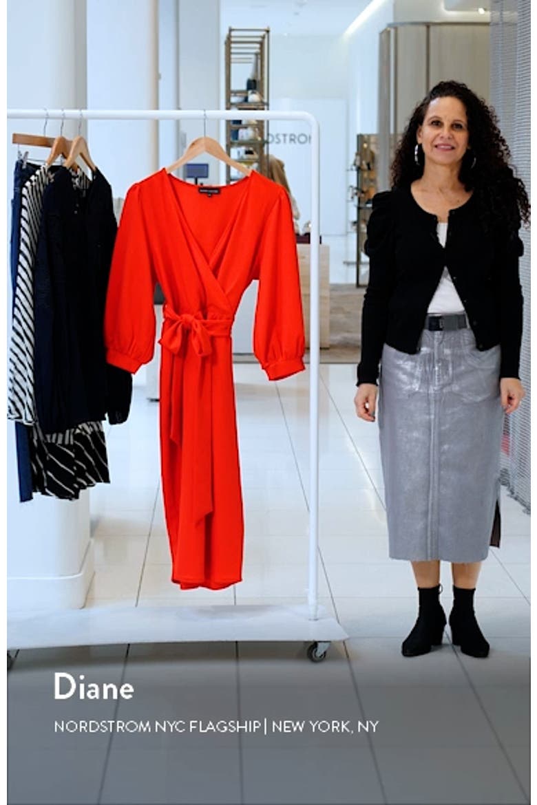 Faux Wrap Midi Dress video
