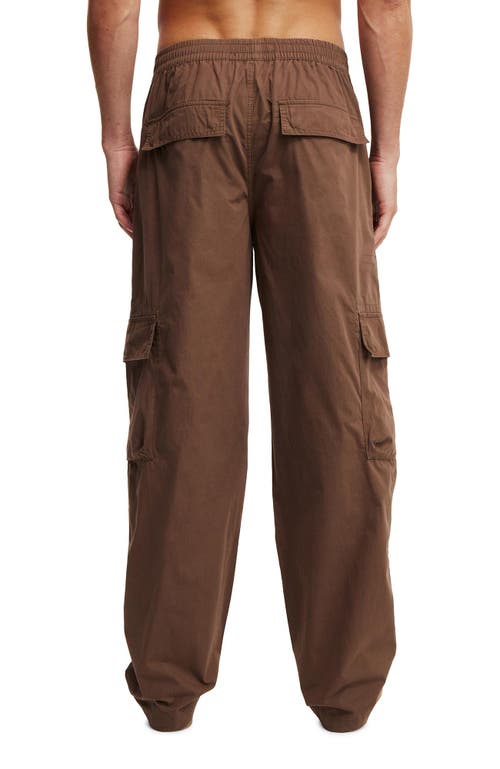Shop Cotton On Knox Baggy Cargo Pant In Chocolate Brown