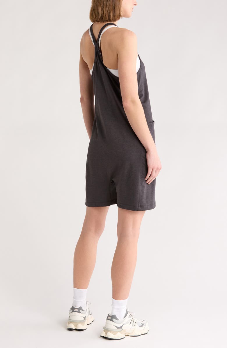 Z by Zella Change Of Heart Romper, Alternate, color, Black Heather