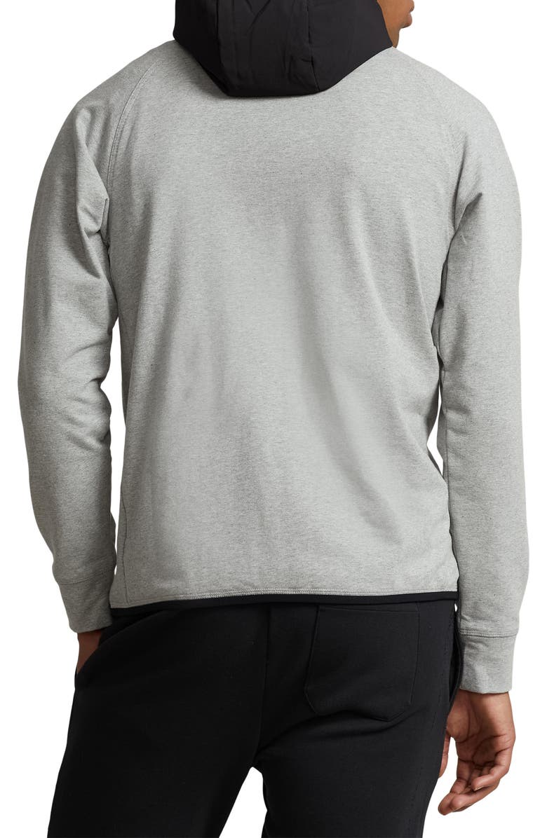 Polo Ralph Lauren Techy Terry Half Zip Hoodie, Alternate, color, Andover Heather/ Polo Black