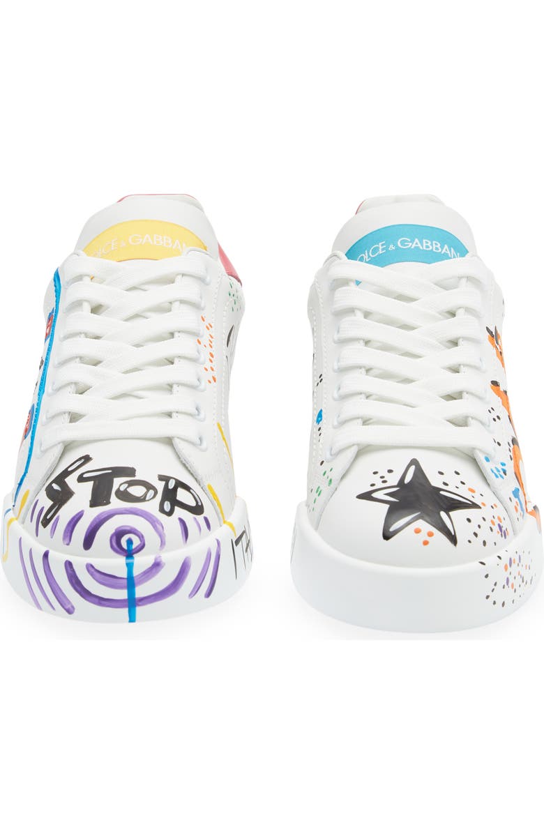 Dolce&Gabbana Portofino Graffiti Sneaker, Alternate, color,