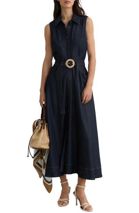 Remi Sleeveless Denim Shirtdress