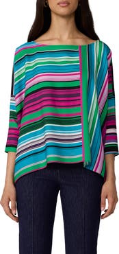 Diane von Furstenberg Diane Stripe Stretch Silk Top