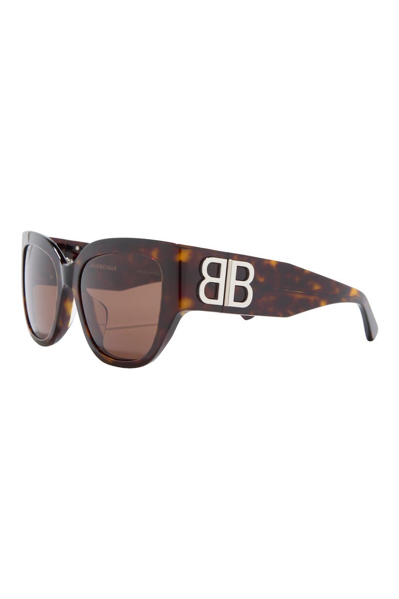 55mm Square Sunglasses, Alternate, color, HAVANA HAVANA BROWN