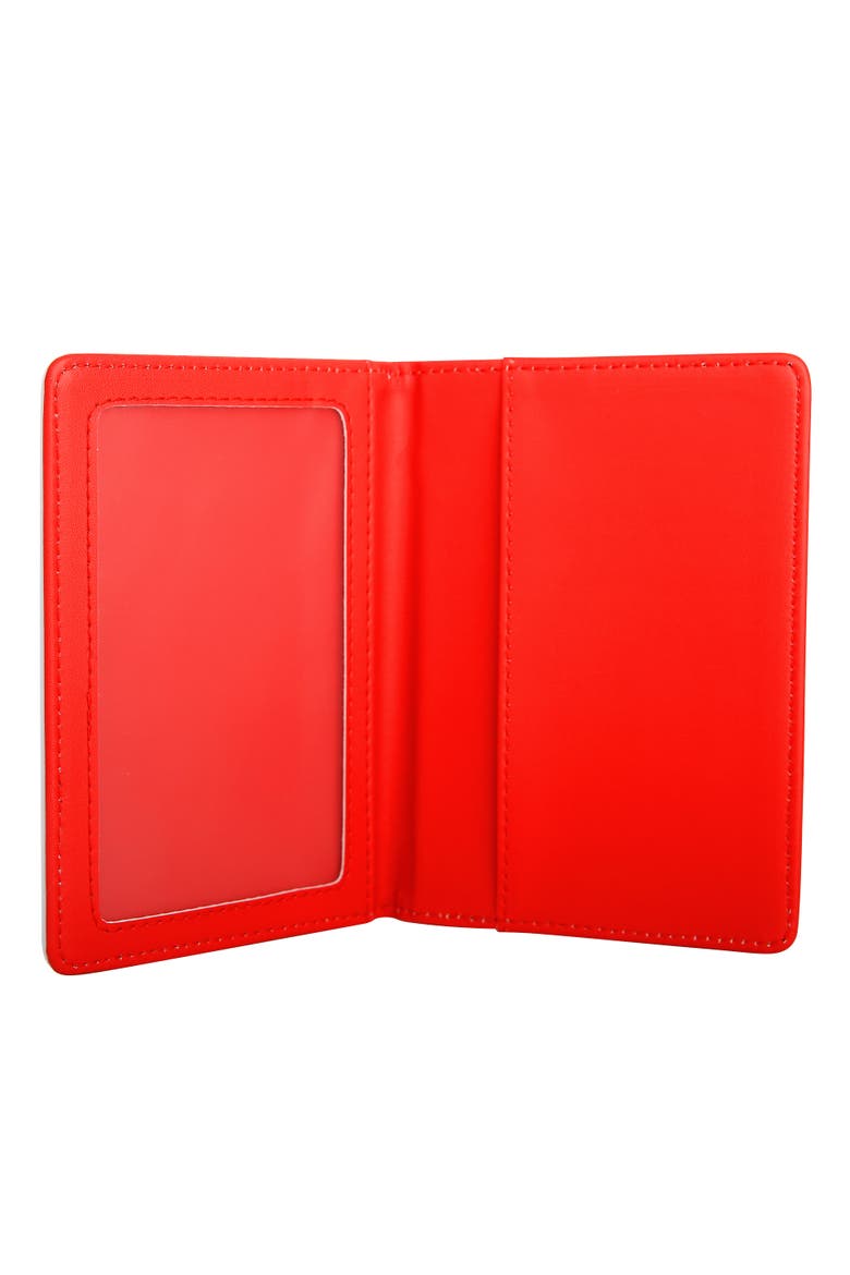 Mickey & Minnie Passport Holder, Alternate, color, White, red, black