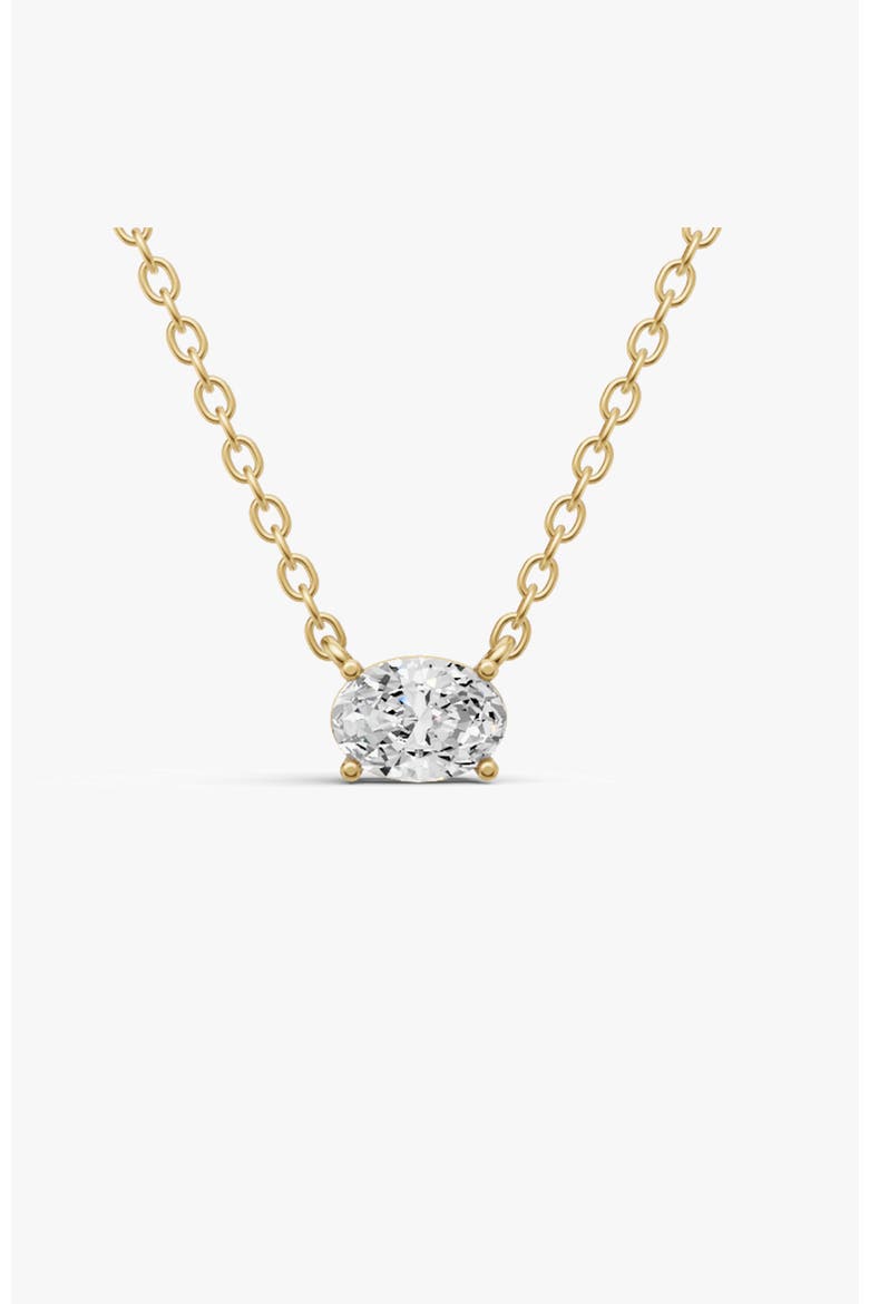 14K Gold 0.25 ct Lab Grown Oval Shape Diamond Pendant, Main, color, Yellow Gold