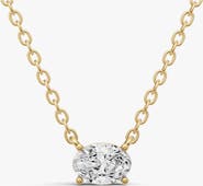 SEREIA OFFICIAL 14K Gold 0.25 ct Lab Grown Oval Shape Diamond Pendant