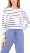Vince Camuto Stripe Rolled Edge Sweater