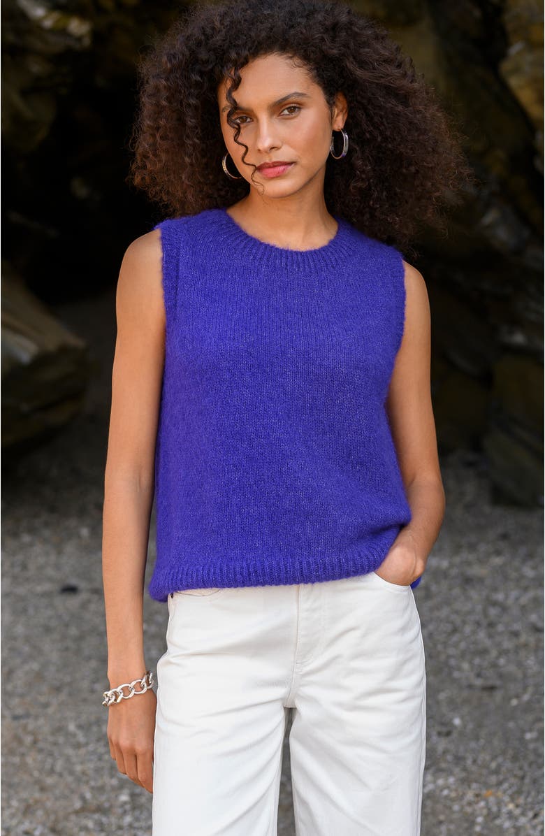 Celtic & Co. Knit Crew Neck Tank Top, Alternate, color, Cobalt