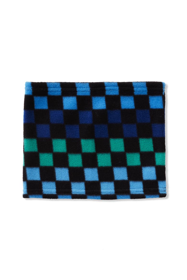 Kids Cozy Fleece Hat-Scarf-Gloves Set, Alternate, color, Gradient Check/Midnight Blue