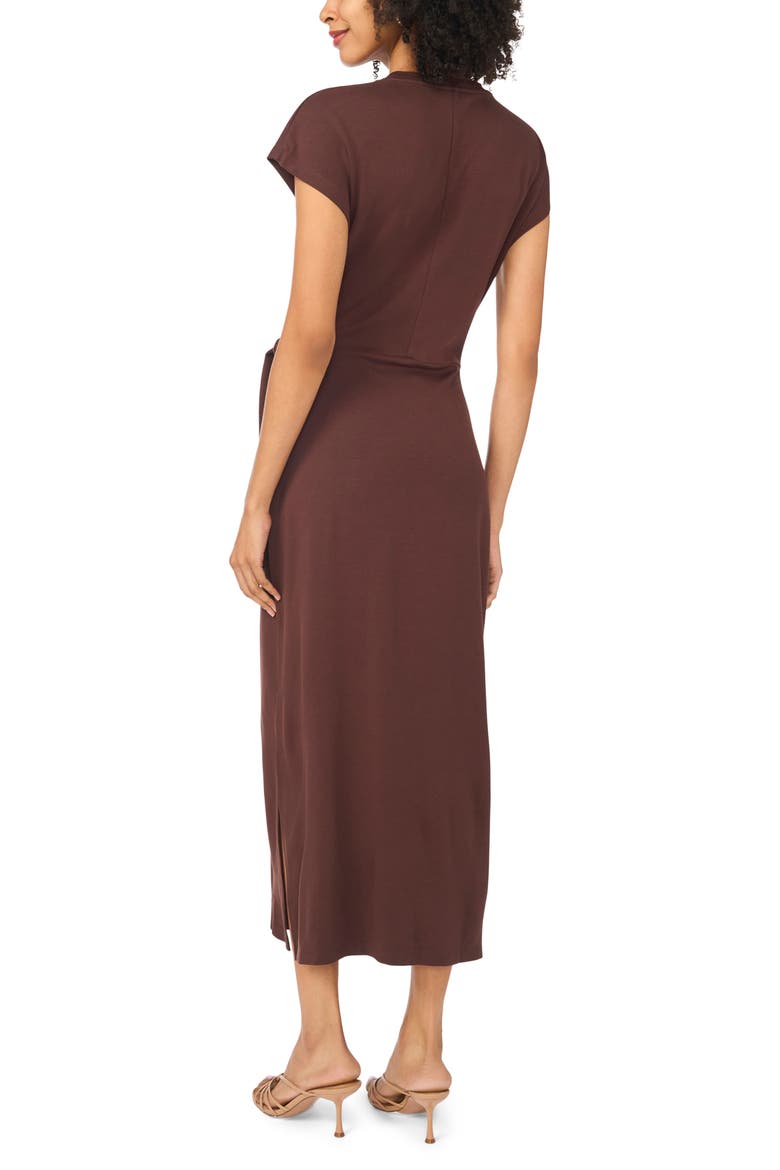 Tie Waist Maxi Dress, Alternate, color, RICH CHOCOLATE