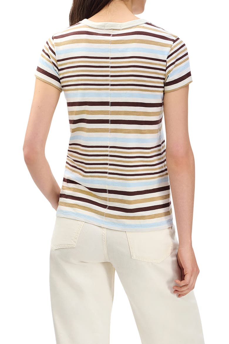 The Slub Stripe T-Shirt, Alternate, color, IVORY MULTI