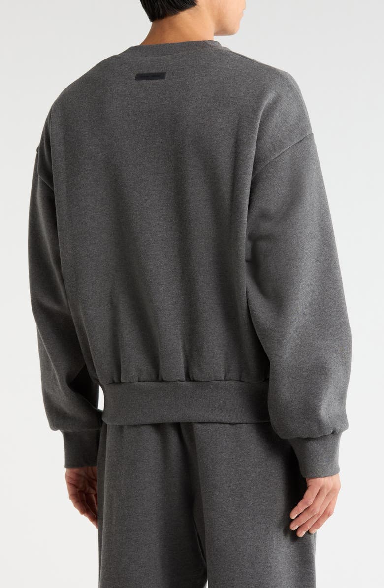 Fear of God Essentials Classic Fit Fleece Crewneck Sweatshirt, Alternate, color, Charcoal Heather