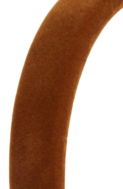 Tasha Velvet Headband In Brown