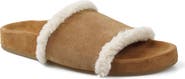 ZIGI Tawney Faux Fur Trim Slide Sandal