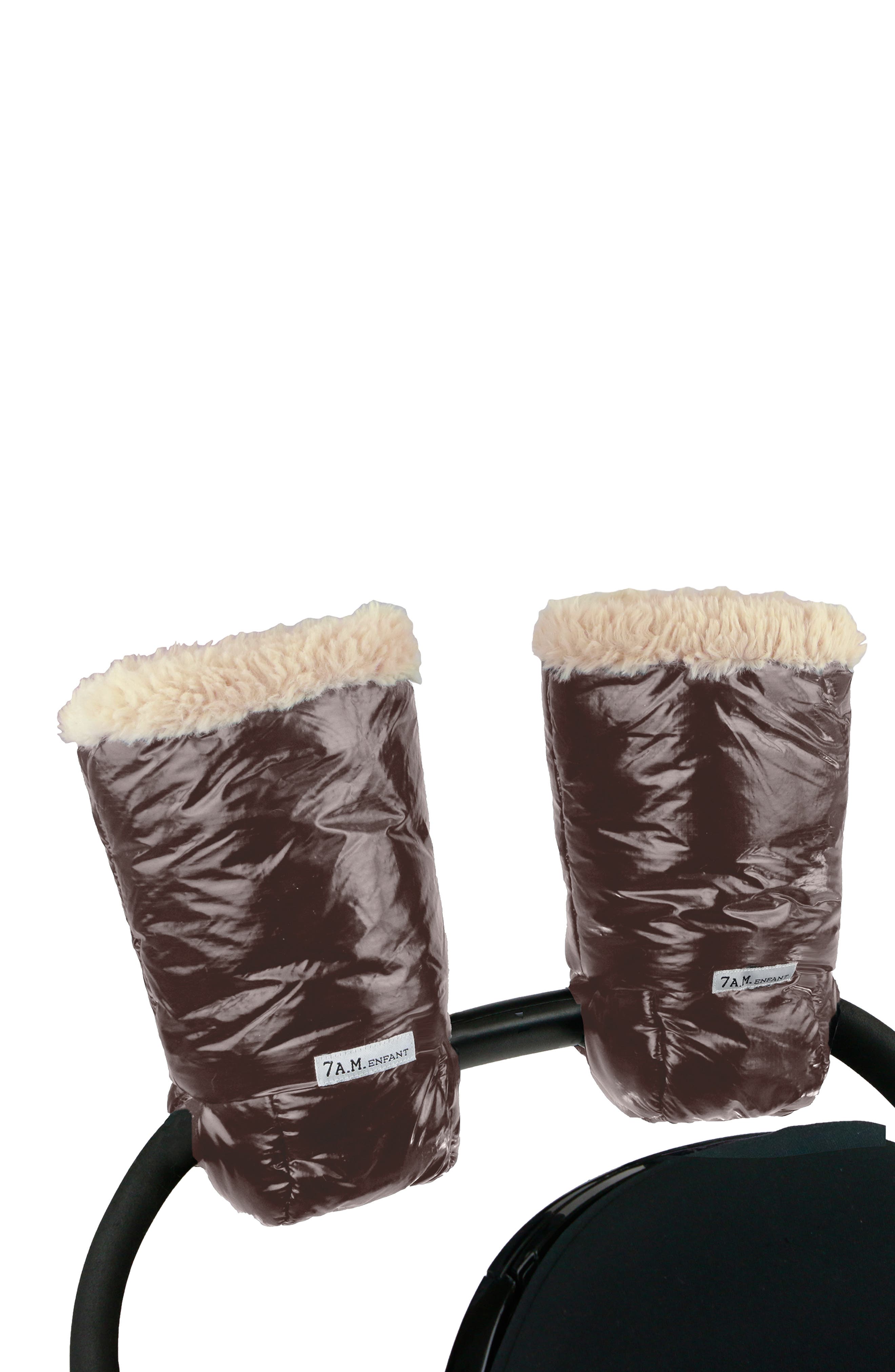 7 A.M. Enfant Warmmuffs Polar Water Resistant Stroller Muffs in Brown Polar 