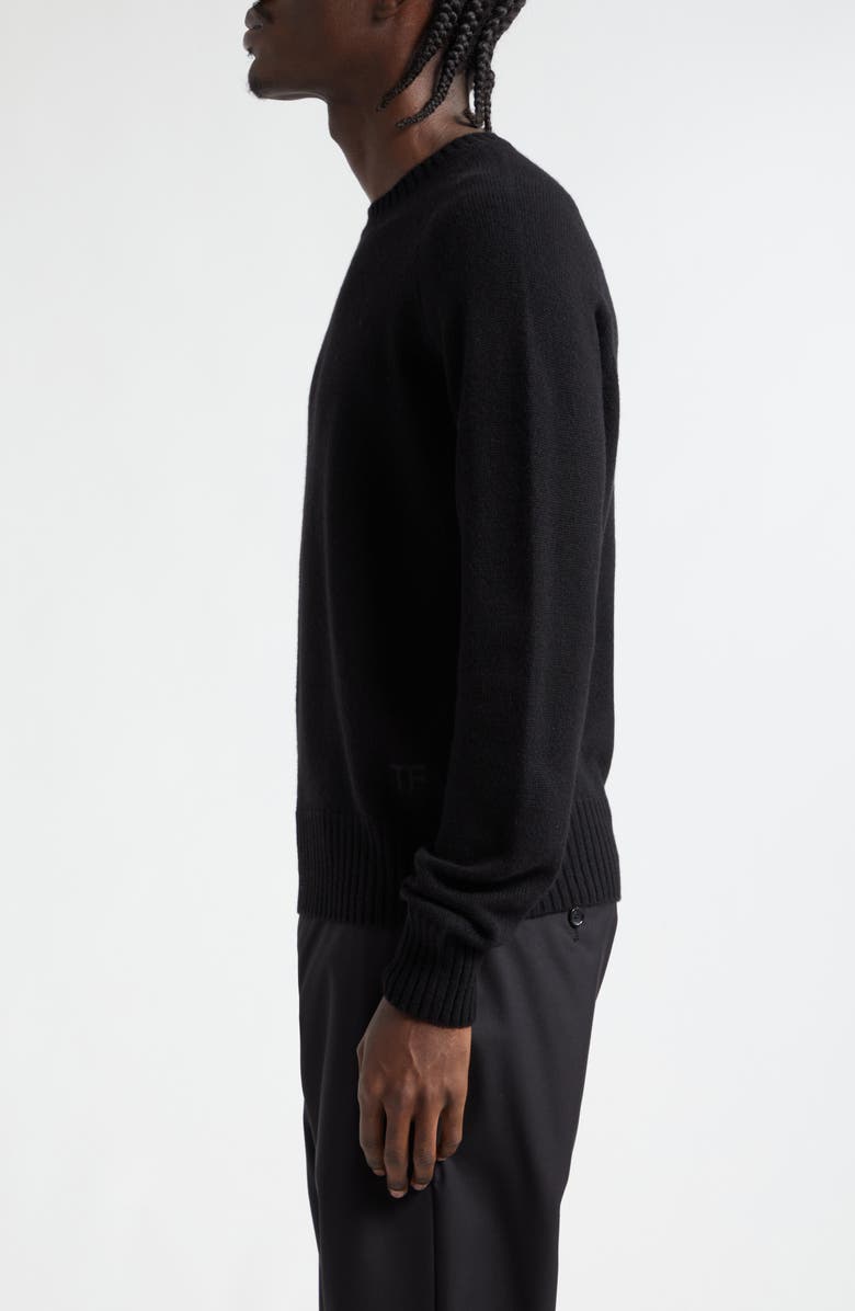 TOM FORD Cashmere Crewneck Sweater, Alternate, color, Black