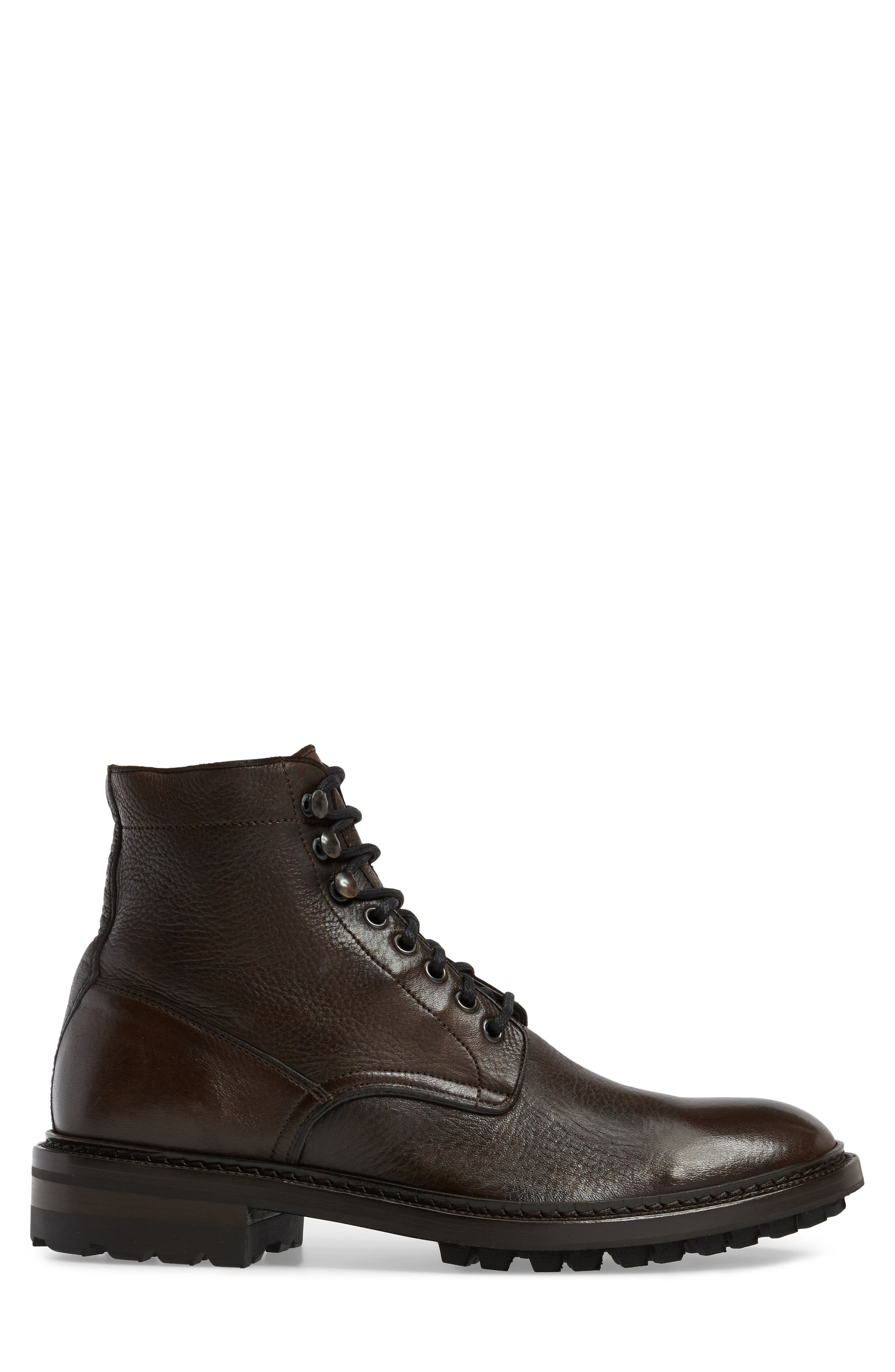Greyson Plain Toe Boot, Alternate, color, DARK BROWN