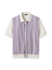 Paul Fredrick Cotton Button Front Polo Short Sleeve