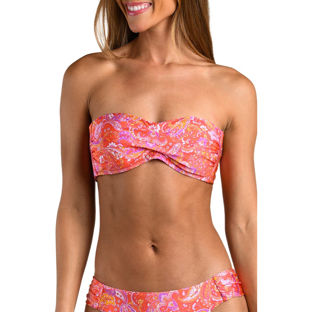 Sunshine 79 Paisley Daze Bandeau Bikini Top In Multi